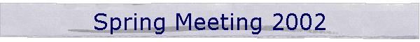 Spring Meeting 2002